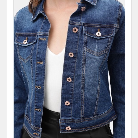 HP🎉✨DISTRESSED VINTAGE CROPPED DENIM JACKET✨ - Picture 4 of 4